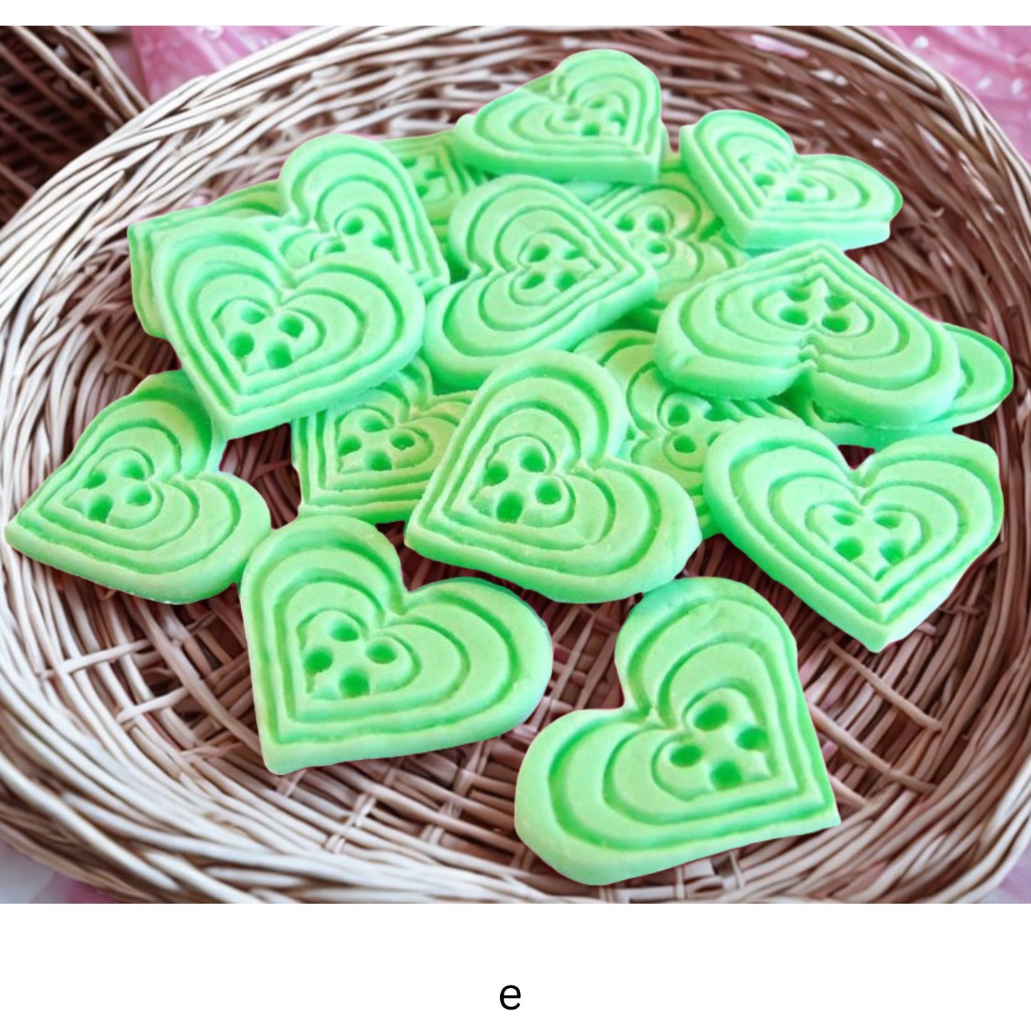18 Edible Coloured Heart Shaped Buttons Cupcake Cake Toppers