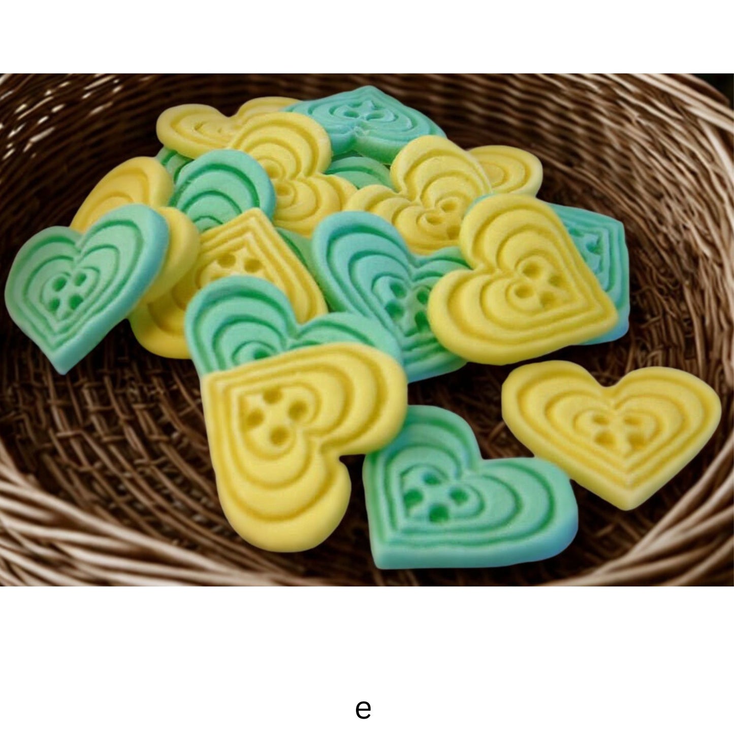 18 Edible Coloured Heart Shaped Buttons Cupcake Cake Toppers