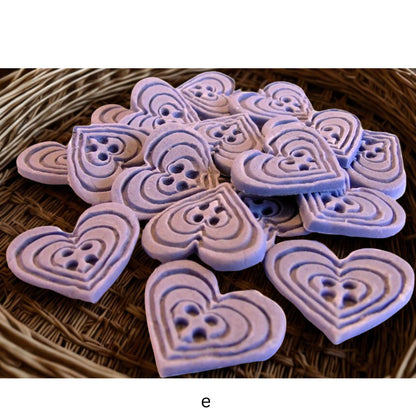 18 Edible Coloured Heart Shaped Buttons Cupcake Cake Toppers