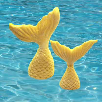 2 Mermaid Tails a Large & Small Birthday Edible Cake Toppers