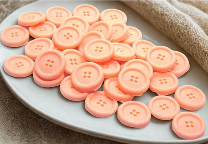 Pack 30 Round Coloured Buttons Edible Cupcake Cake Toppers