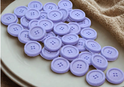 Pack 30 Round Coloured Buttons Edible Cupcake Cake Toppers