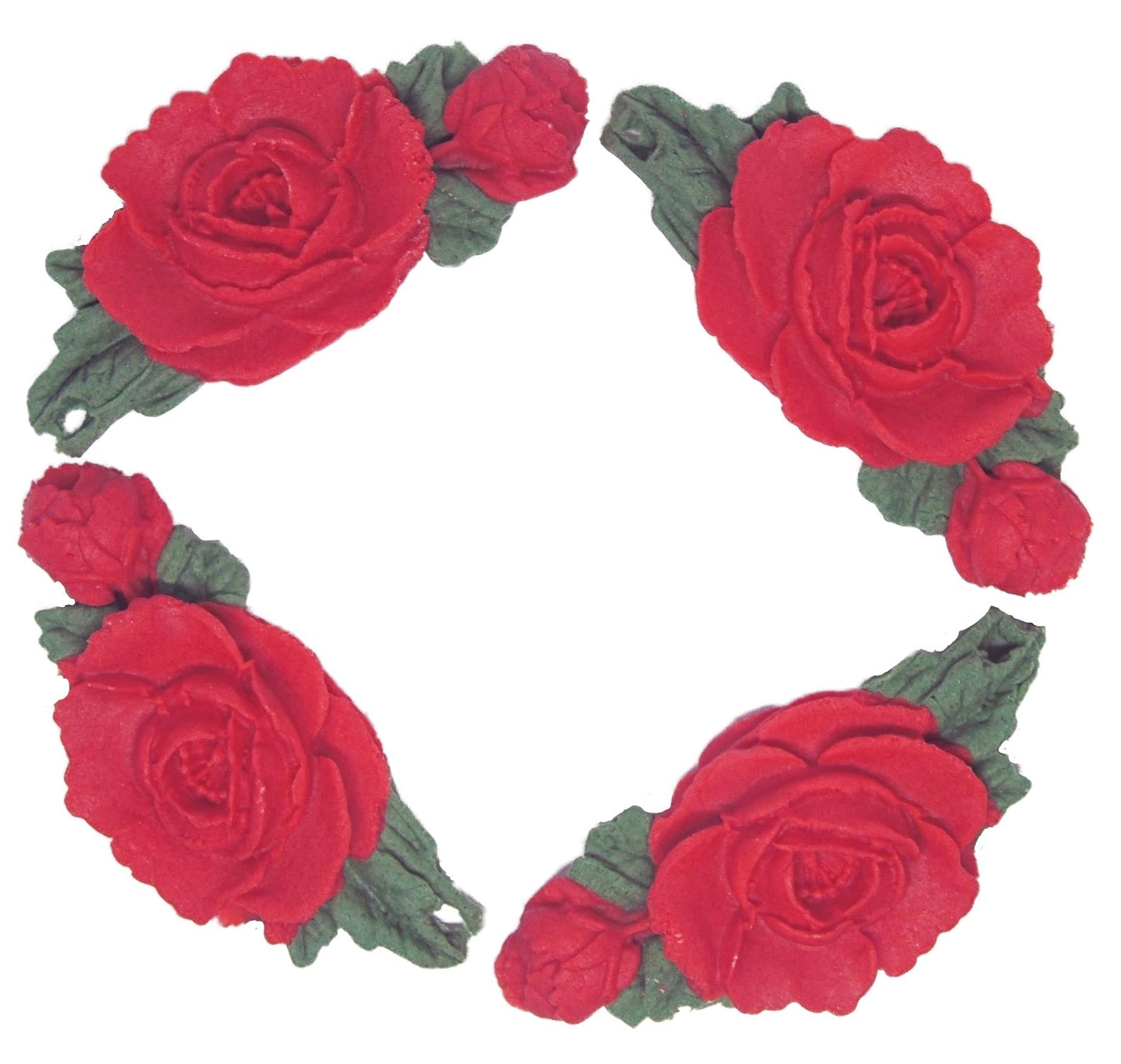 4 Edible Red Rose Garland Wedding Birthday Vegan Garland Cake Decorations