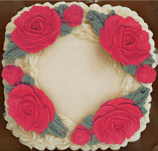 4 Coloured Glittered Rose Garlands Celebration Cake Toppers