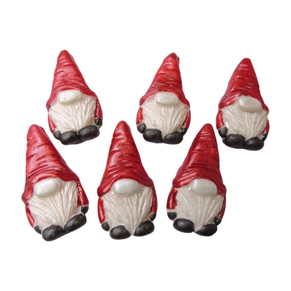 Set Gnome cupcake toppers with Red hats, all vegan dairy and gluten free