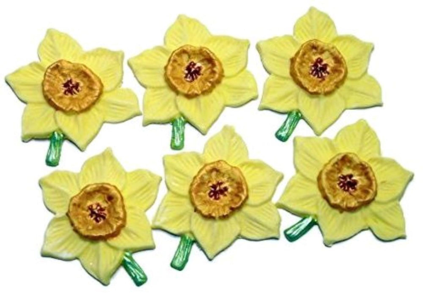 Edible Daffodils cupcake and cake toppers. vegan, Dairy & Gluten Free