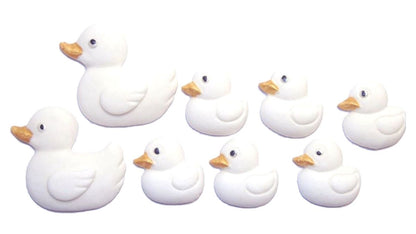 set White large and small Ducks Baby shower Vegan Cupcake Cake Decorations