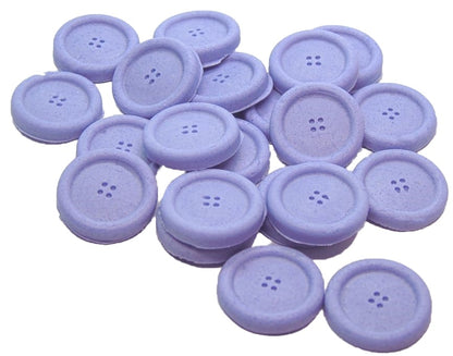 Pack 18 Purple Round Vegan Buttons Cupcake Toppers Cake Decorations