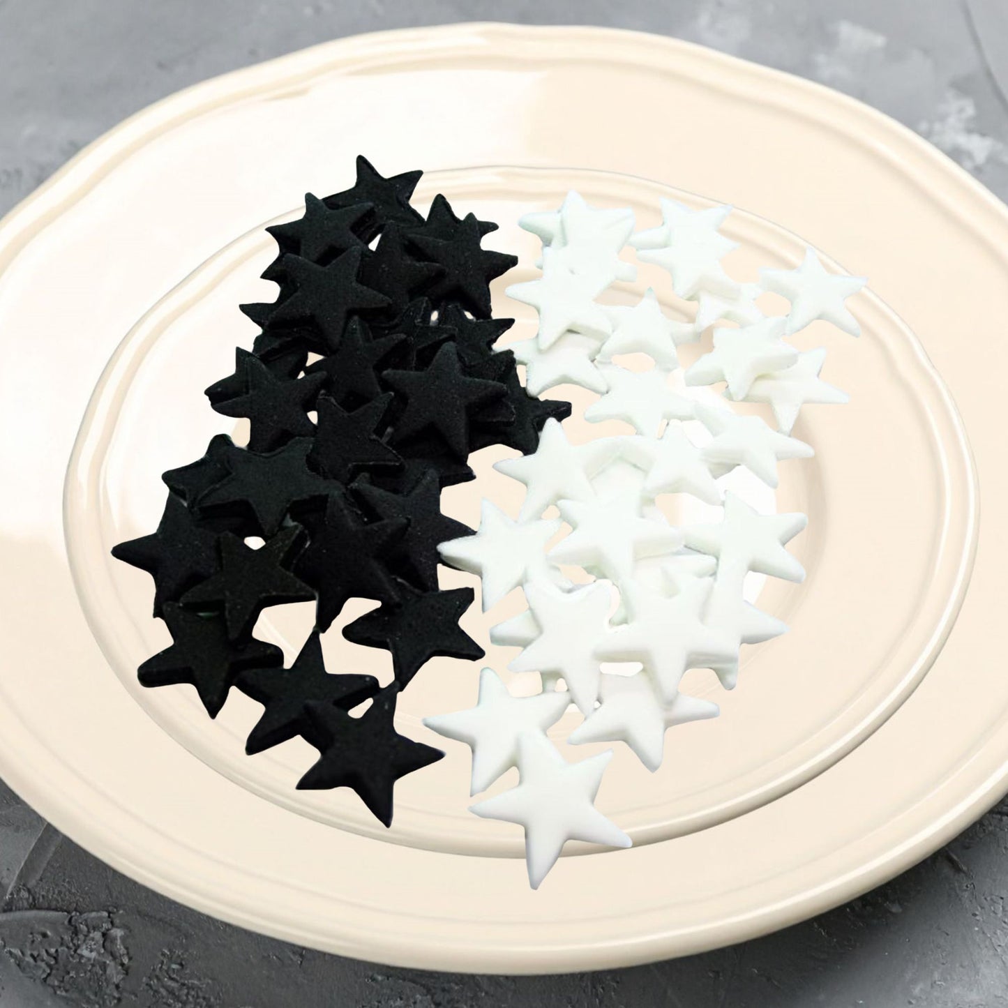 40 Handmade Edible Mixed Coloured Stars Cupcakes Cake Toppers