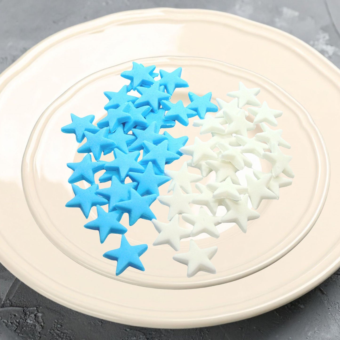 40 Handmade Edible Mixed Coloured Stars Cupcakes Cake Toppers