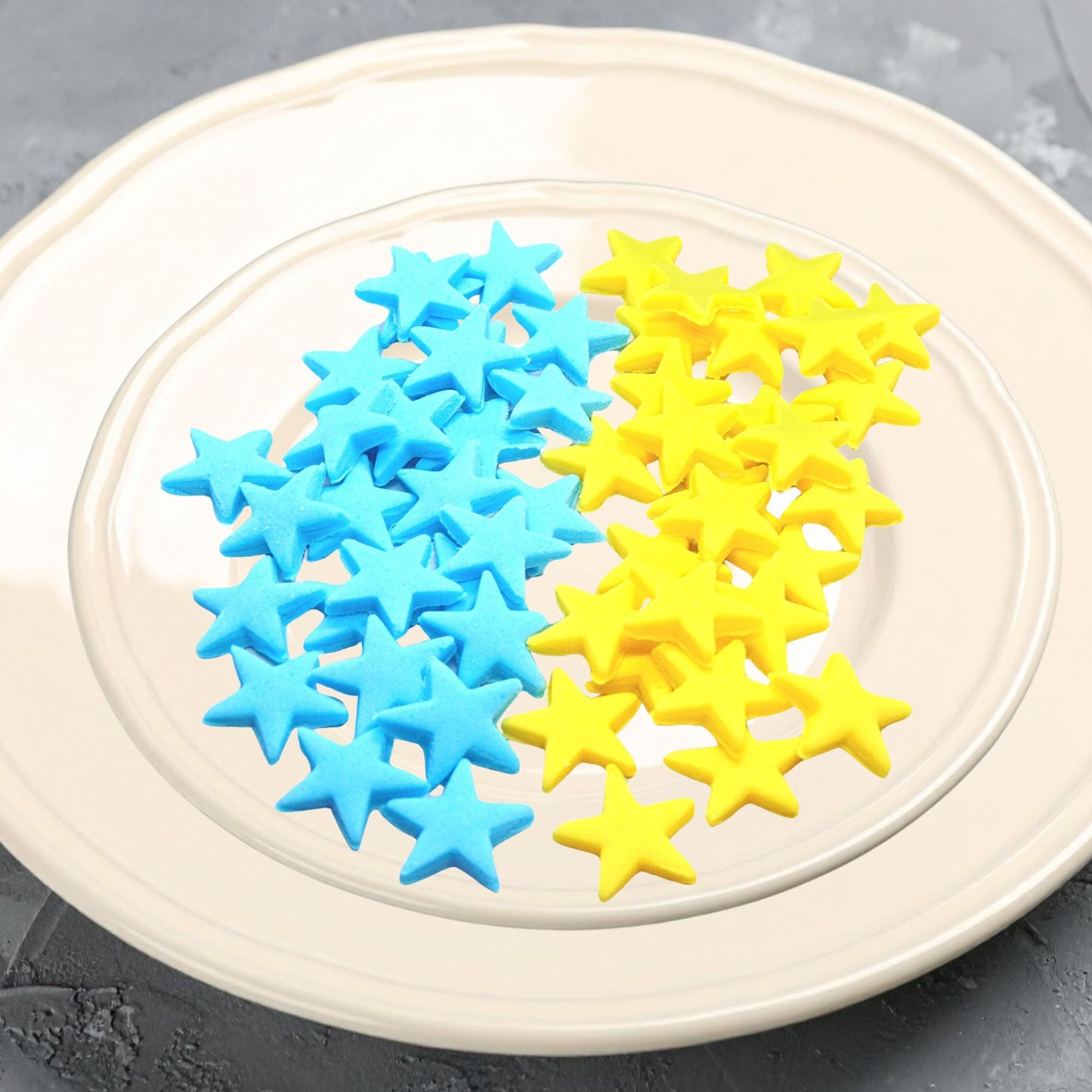 40 Handmade Edible Mixed Coloured Stars Cupcakes Cake Toppers
