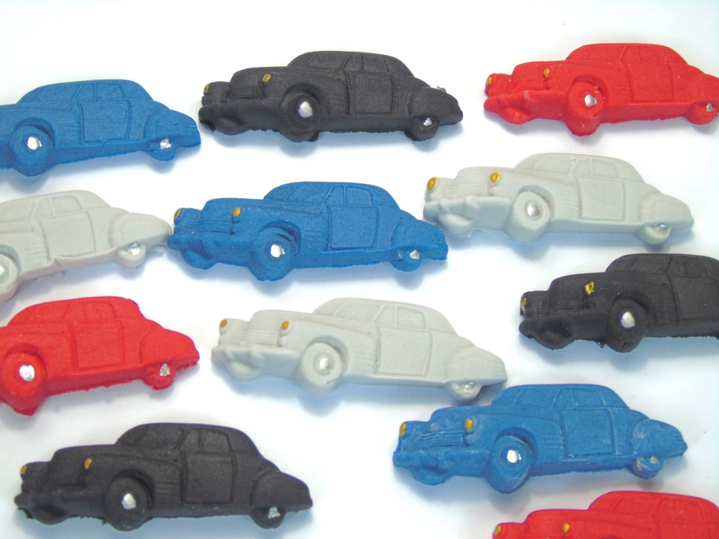 12 Vegan Mixed Novelty Cars Edible Cake Cupcake Decorations- Style 1