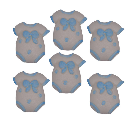 6 Chunky Baby Vests Baby Shower Edible Cupcake Toppers