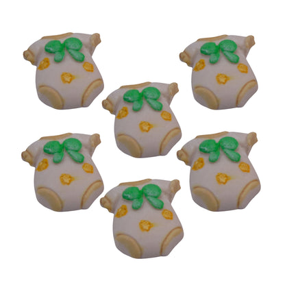 6 Chunky Baby Vests Baby Shower Edible Cupcake Toppers