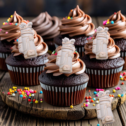 6 Golf Carts Vegan Golf Bags Edible Cake Cupcake Toppers