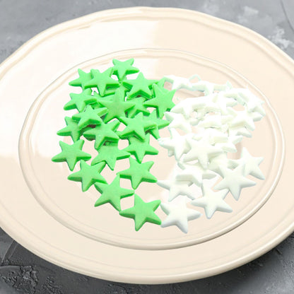 40 Handmade Edible Mixed Coloured Stars Cupcakes Cake Toppers