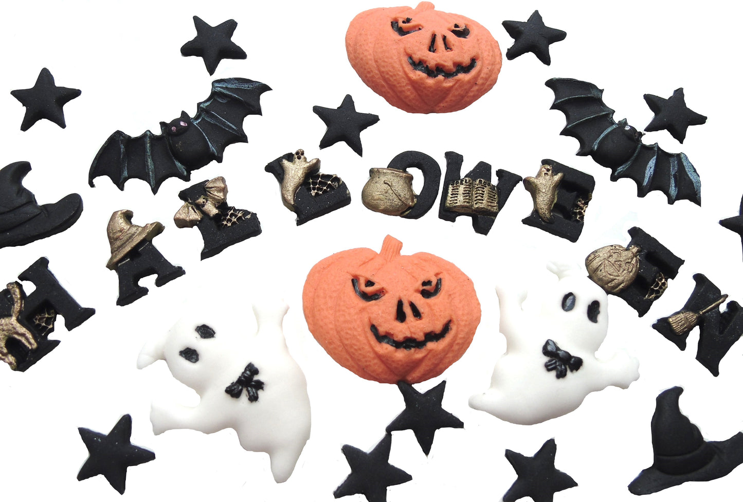 Vegan Halloween Cake Topper Decorations Mix