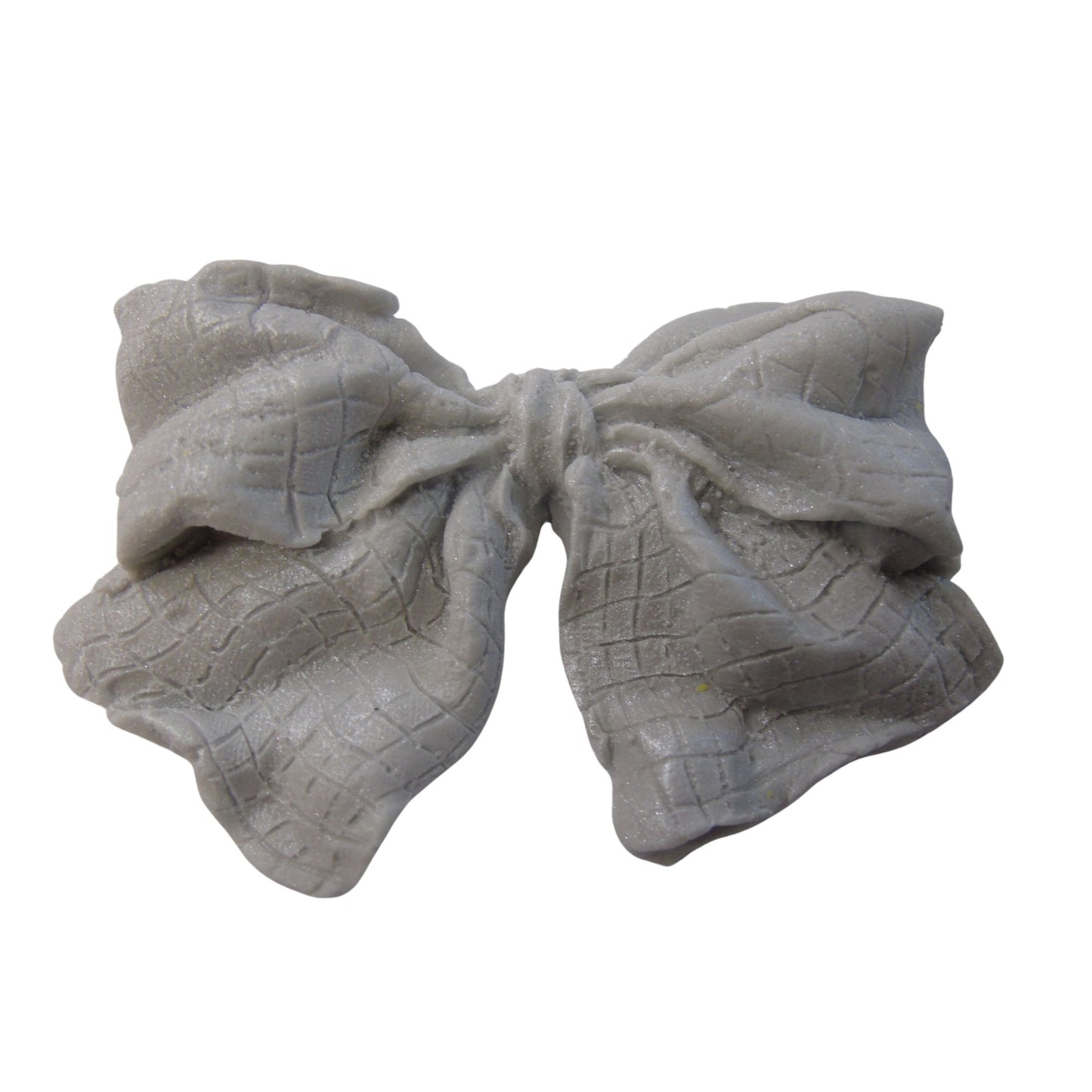 Very Large Silver Glittered Bow cake topper decorations