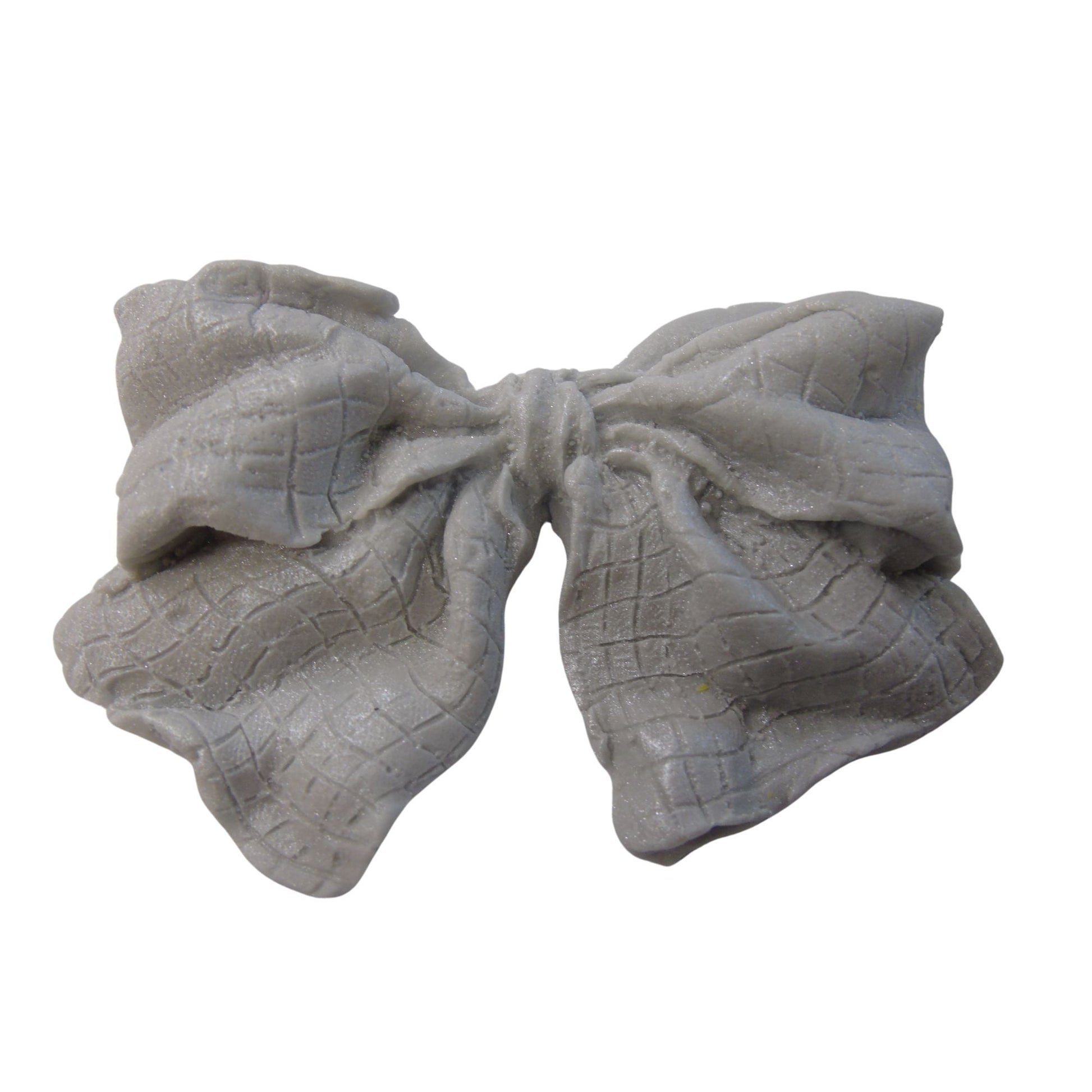 Very Large Silver Glittered Bow cake topper decorations