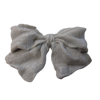 Very Large Silver Glittered Bow cake topper decorations