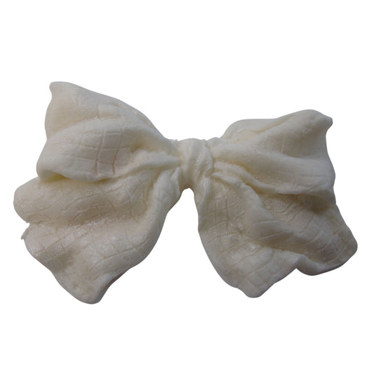 Very Large White Glittered Bow cake topper decorations