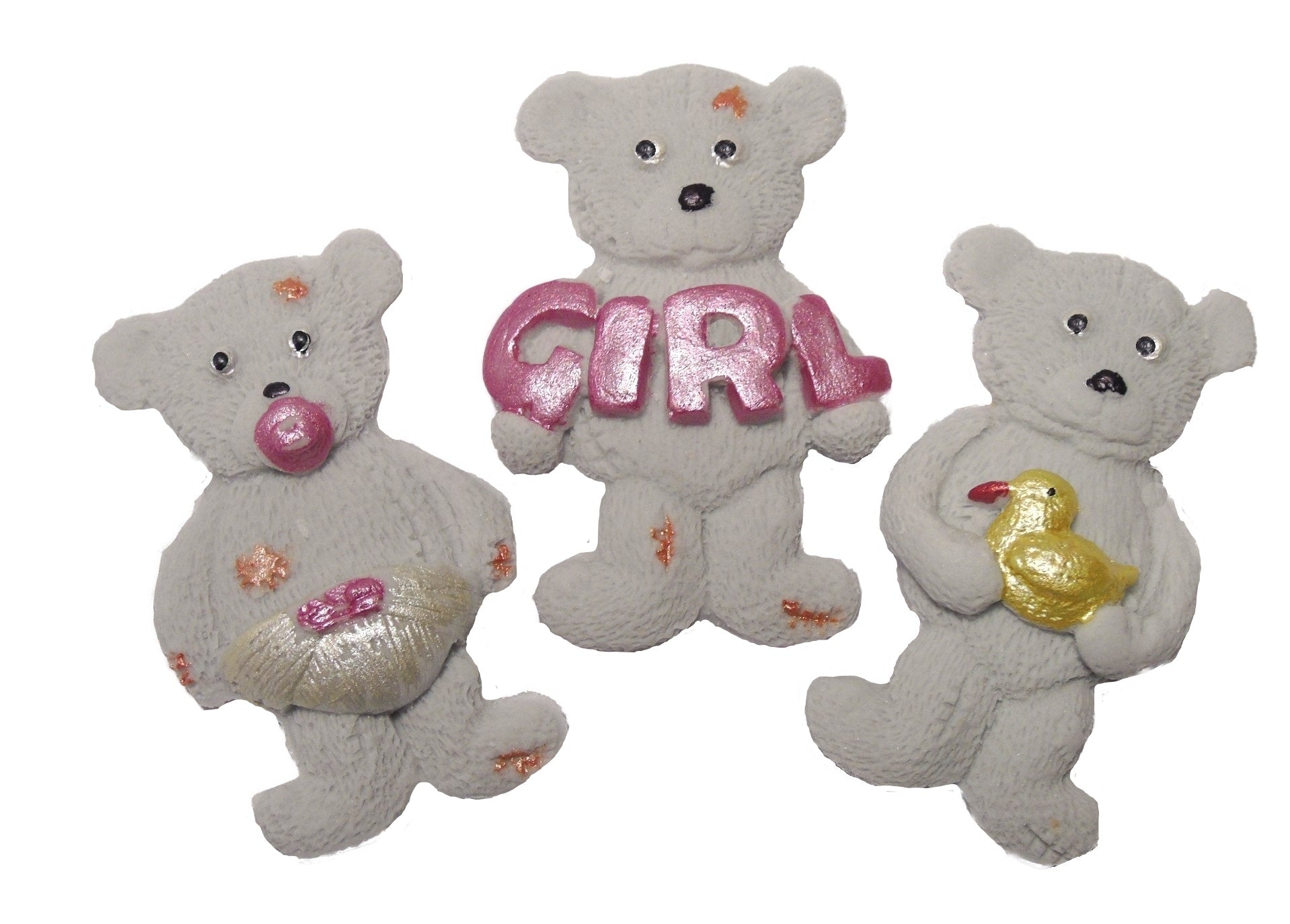 Teddies Girl Baby Shower Vegan Cake Decorations