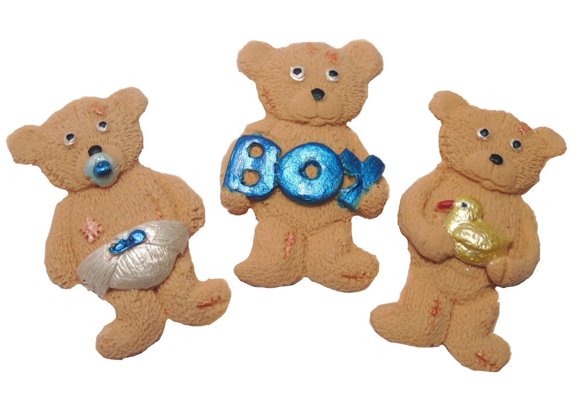 Teddies Boy Baby Shower Vegan Cake Decorations