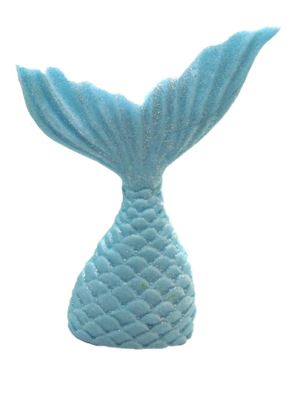 Single Blue Mermaids tail Edible Vegan Cupcake Toppers