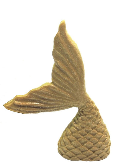 Single Gold coloured mermaid tail Edible Vegan Cupcake Toppers