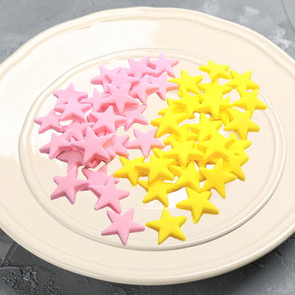 40 Handmade Edible Mixed Coloured Stars Cupcakes Cake Toppers