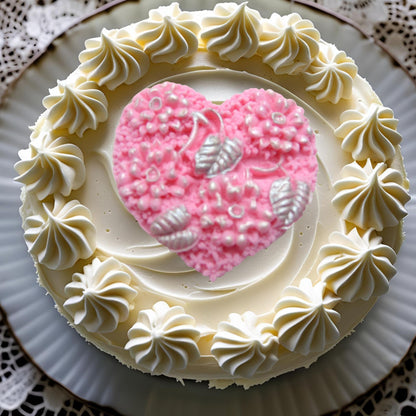 Valentines Glittered Hearts Vegan Edible Cupcake Decorations