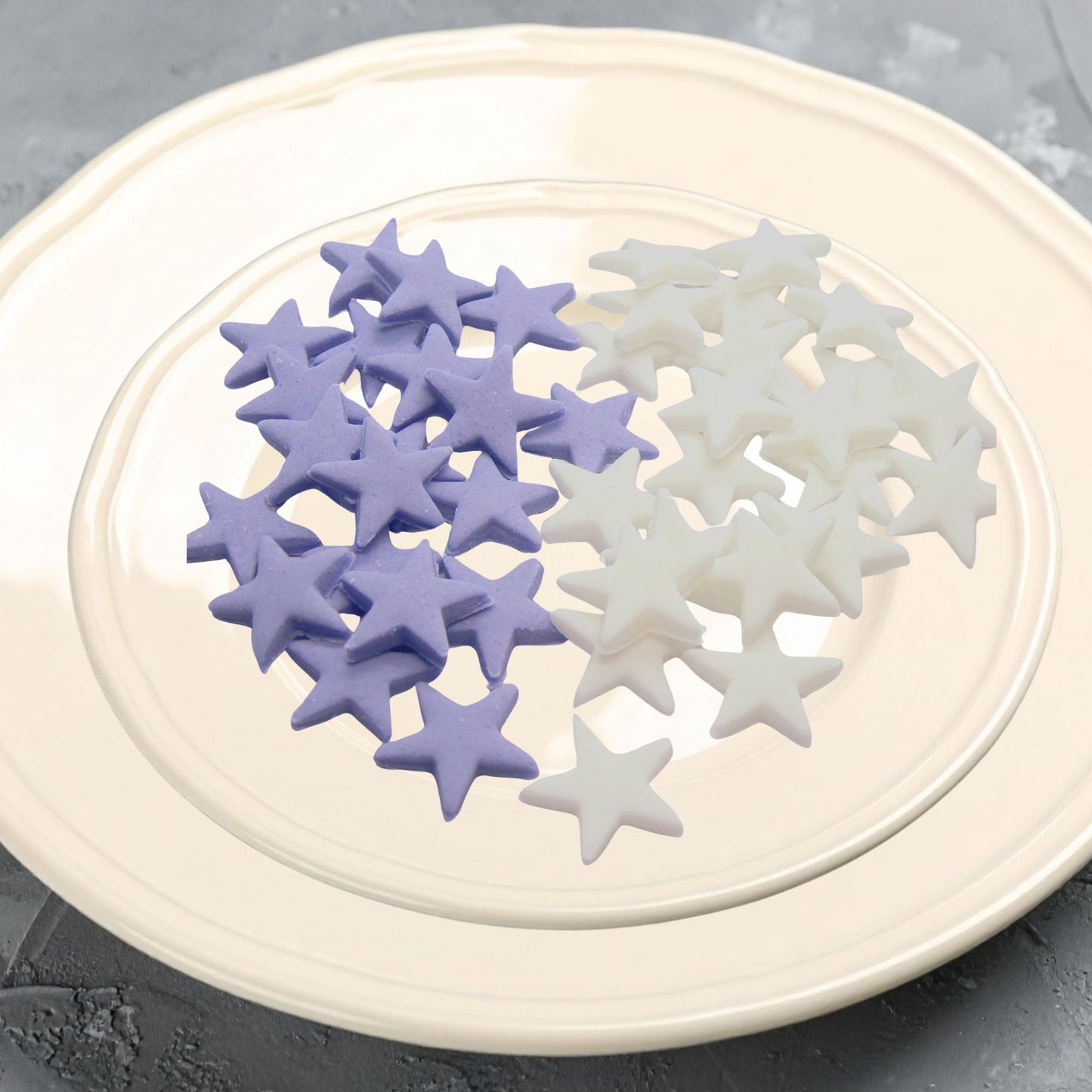 40 Handmade Edible Mixed Coloured Stars Cupcakes Cake Toppers