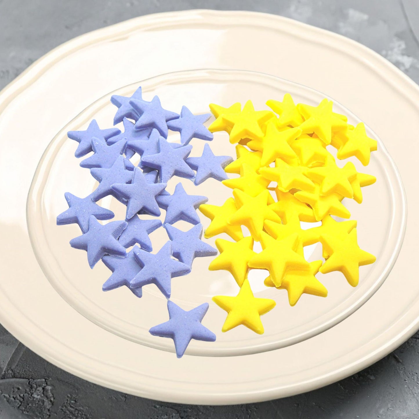 40 Handmade Edible Mixed Coloured Stars Cupcakes Cake Toppers