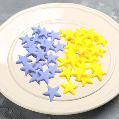 40 Handmade Edible Mixed Coloured Stars Cupcakes Cake Toppers