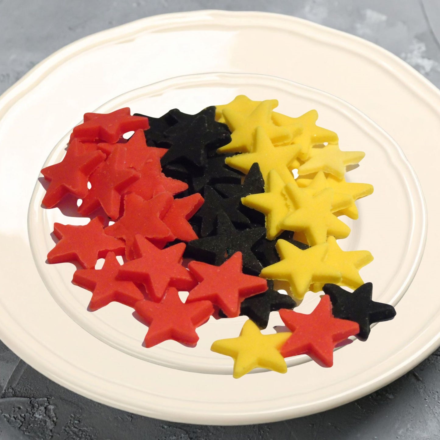 40 Handmade Edible Mixed Coloured Stars Cupcakes Cake Toppers
