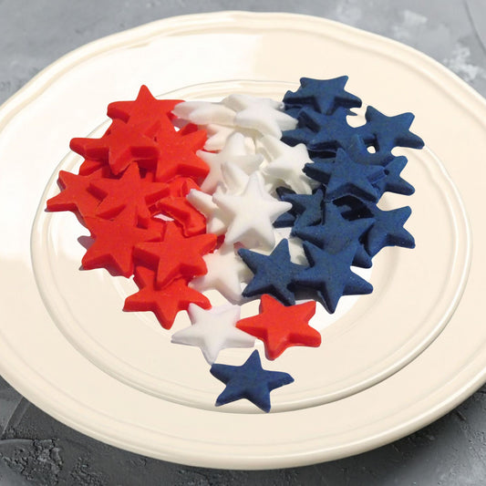 40 Handmade Edible Mixed Coloured Stars Cupcakes Cake Toppers