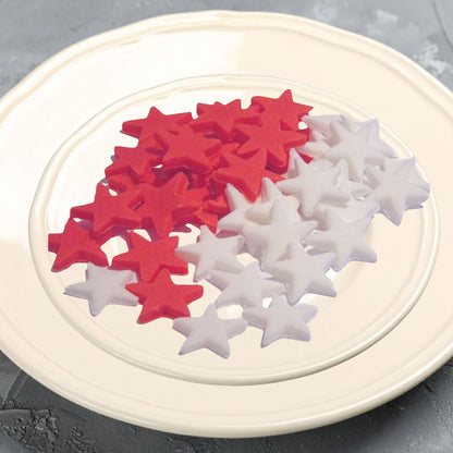 40 Handmade Edible Mixed Coloured Stars Cupcakes Cake Toppers