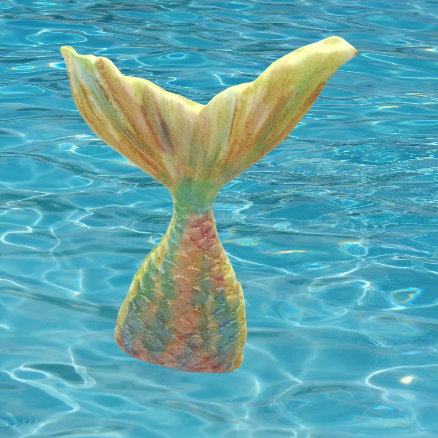 A Single Mermaid Tail Vegan Birthday Edible Cupcake Toppers
