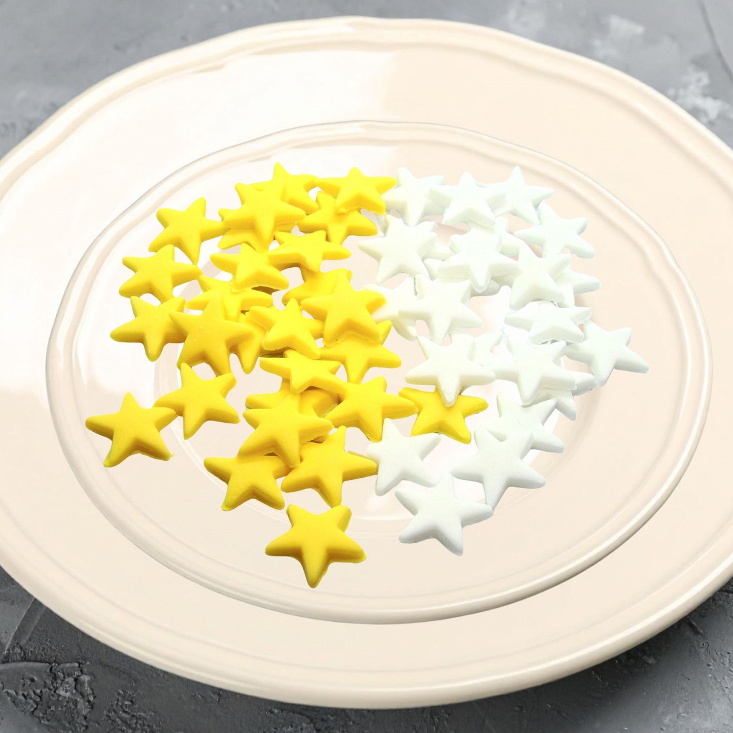 40 Handmade Edible Mixed Coloured Stars Cupcakes Cake Toppers