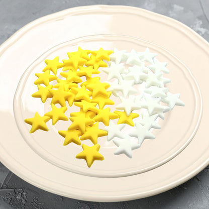 40 Handmade Edible Mixed Coloured Stars Cupcakes Cake Toppers