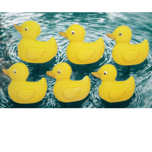6 Ducks Baby Shower Vegan Edible Cupcake Cake Toppers